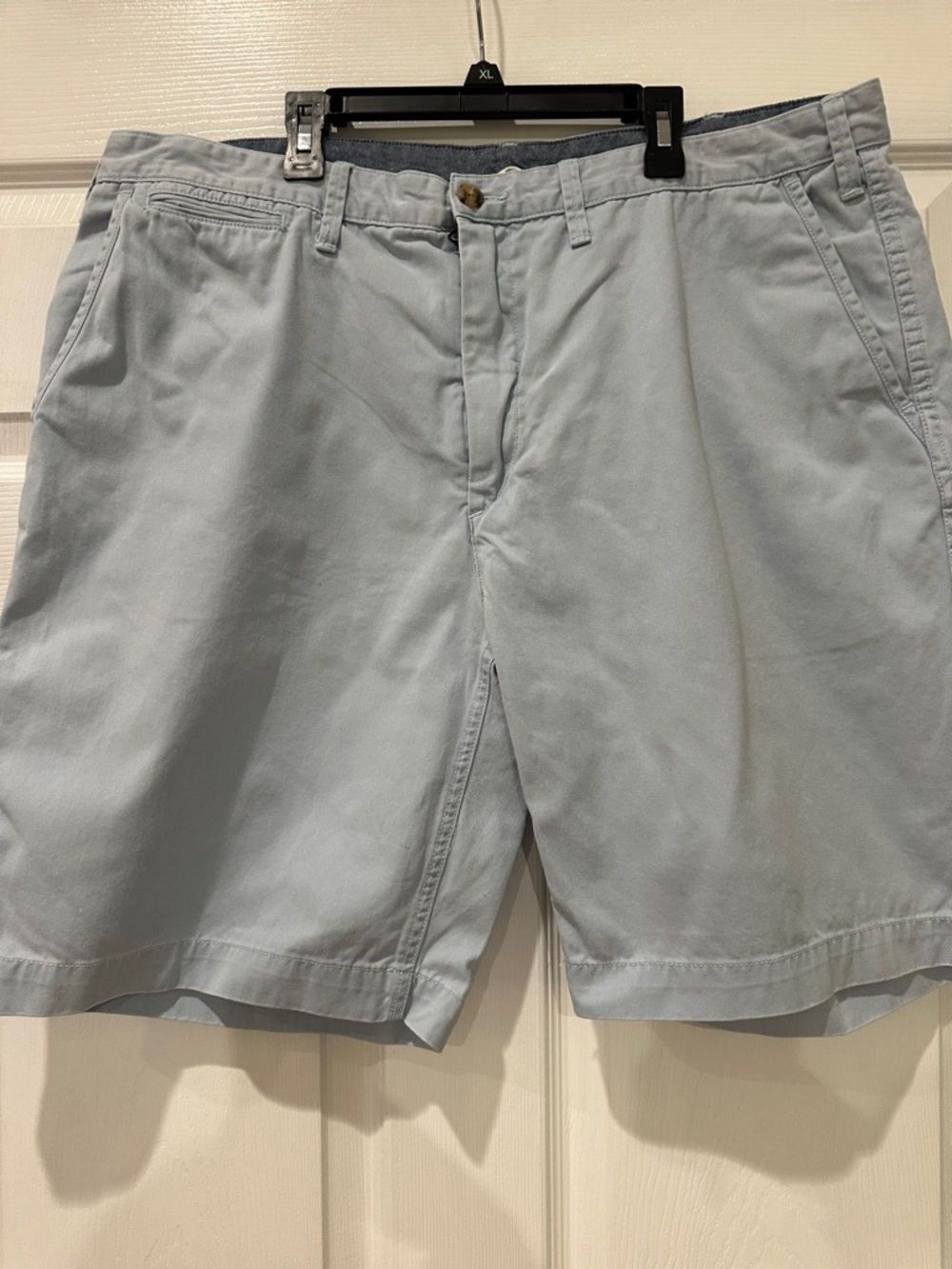 Ralph Lauren Pale Blue Flat Front Cotton Shorts